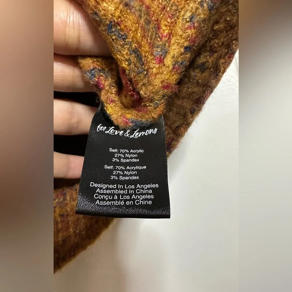 For Love And Lemons Orange Knit Crop Top - Picture 14 of 15